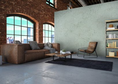 Loft room with cozy design